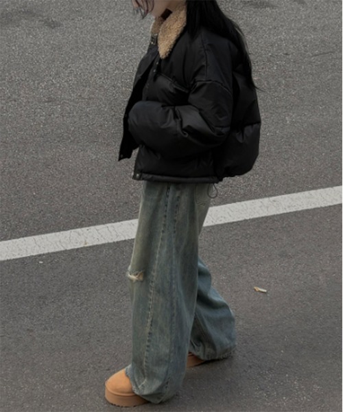 by muni:r（バイ ムニール）の「フリースバックルダウンジャケット/2024 AW COLLECTION（ダウンジャケット/コート・レディース・アイボリー/ブラック/ブラウン・FREE）」の17枚目の写真