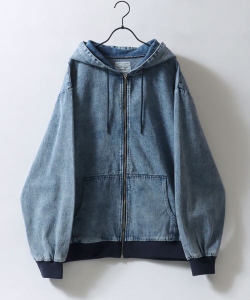 セール】Denim Hoodie/デニムパーカー デニムジャケット