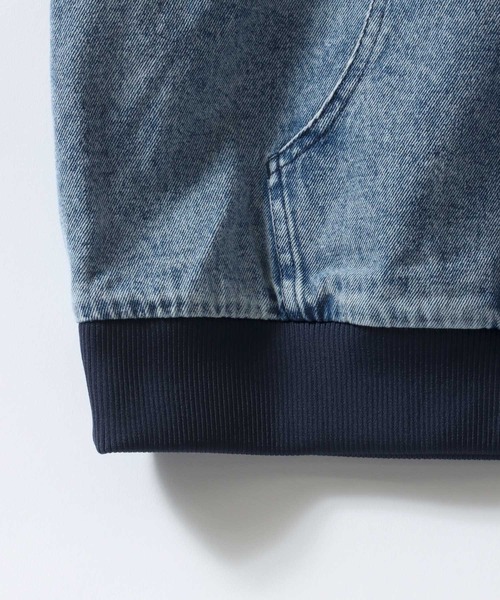 SITRY（シトリー）の「2026SS新色＆新柄追加 Denim & DUCK Hoodie/デニムパーカー デニムジャケット ダックパーカー  ダックジャケット アクティブパーカー ブルゾン フルジップパーカー フーディー（デニムジャケット・メンズ・ブラック系その他/ブルー系その他/ブルー/ブラック/ブラック系その他2/ブラック系その他3/ブルー系その他2/ブラウン・M/L/LL）」の16枚目の写真