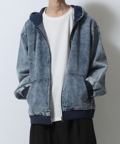 セール】2025AW新色追加 Denim Hoodie/デニムパーカー デニム