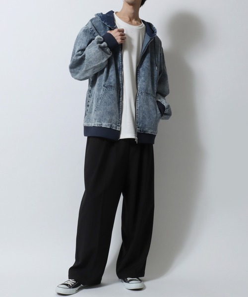 CHEMICAL WASH DENIM HOODIE 427T パーカー デニム SITRY（シトリー）の「Denim Hoodie/デニムパーカー デニム