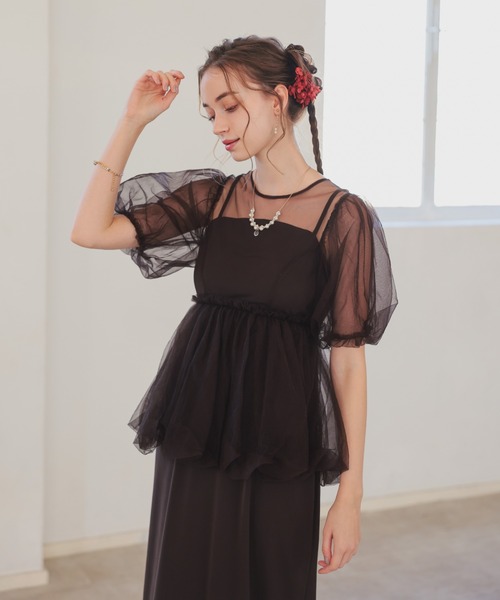 ドリードール　niana バルーンチュールレイヤードドレス バルーンチュールレイヤードドレス（ドレス）｜Dorry Doll（ドリー