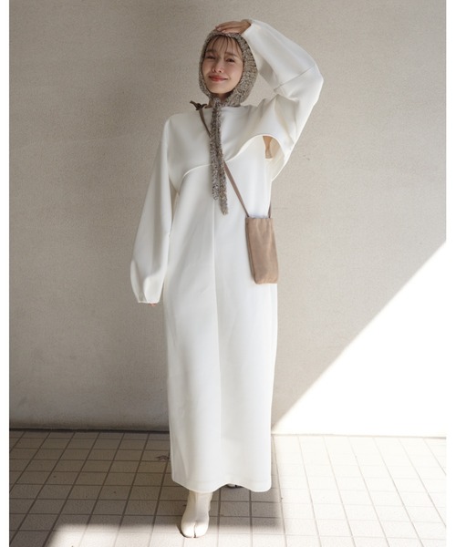 emmi(エミ)の「3wayレイヤードダンボールワンピース(ワンピース・レディース・ブラック/ブルー/ホワイト・0/1)」の22枚目の写真