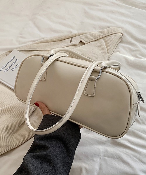 HALEY PESCA（ヘーリーペスカ）の「HALEY PESCA/レザー調　スクエアボストンバッグ（ボストンバッグ・レディース・ブラウン/ピンク/ブラック/レッド・FREE）」の7枚目の写真