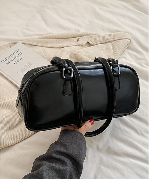 HALEY PESCA（ヘーリーペスカ）の「HALEY PESCA/レザー調　スクエアボストンバッグ（ボストンバッグ・レディース・ブラウン/ピンク/ブラック/レッド・FREE）」の13枚目の写真