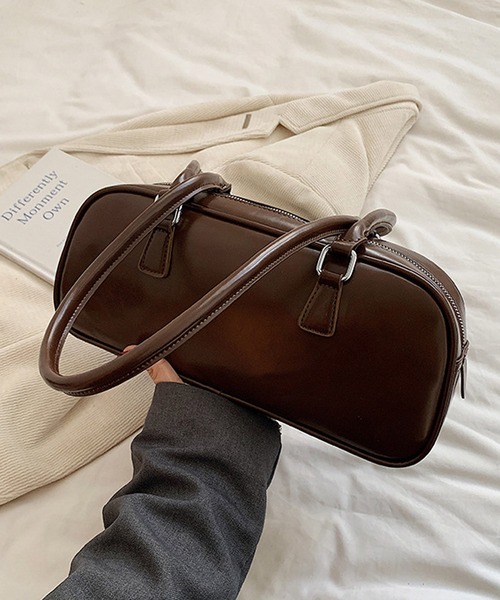 HALEY PESCA（ヘーリーペスカ）の「HALEY PESCA/レザー調　スクエアボストンバッグ（ボストンバッグ・レディース・ブラウン/ピンク/ブラック/レッド・FREE）」の17枚目の写真