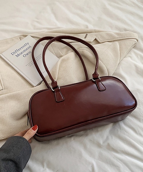 HALEY PESCA（ヘーリーペスカ）の「HALEY PESCA/レザー調　スクエアボストンバッグ（ボストンバッグ・レディース・ブラウン/ピンク/ブラック/レッド・FREE）」の21枚目の写真