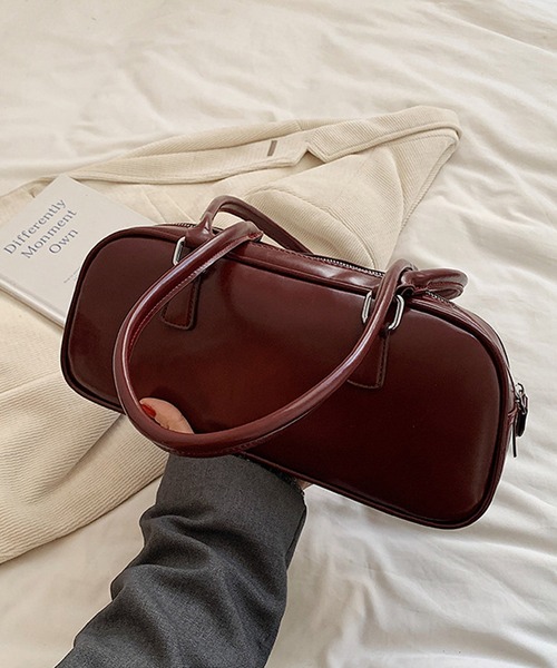 HALEY PESCA（ヘーリーペスカ）の「HALEY PESCA/レザー調　スクエアボストンバッグ（ボストンバッグ・レディース・ブラウン/ピンク/ブラック/レッド・FREE）」の22枚目の写真