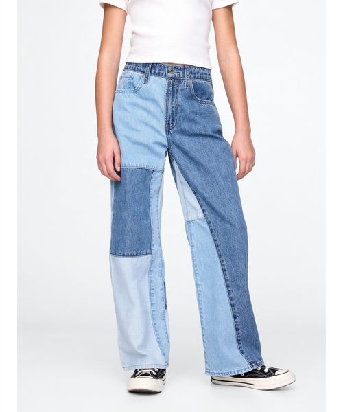 GAP(ギャップ)の「ローライズ ストライド パッチワークデニム (キッズ)(デニムパンツ・キッズ・ブルー・150cm/120cm/140cm/130cm/155cm/160cm)」の3枚目の写真