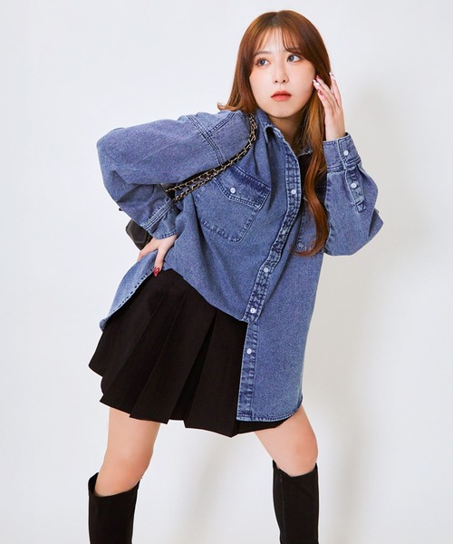 GORGE（ゴージ）の「《ハイウエスト×美脚シルエット》レディース プリーツミニスカート 体型カバー 春夏秋冬（スカート・レディース・ブラック/チャコールグレー・F）」の10枚目の写真