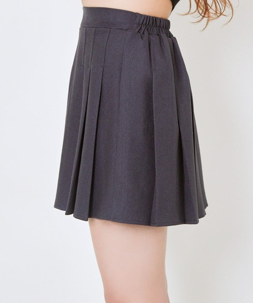 GORGE（ゴージ）の「《ハイウエスト×美脚シルエット》レディース プリーツミニスカート 体型カバー 春夏秋冬（スカート・レディース・ブラック/チャコールグレー・F）」の6枚目の写真
