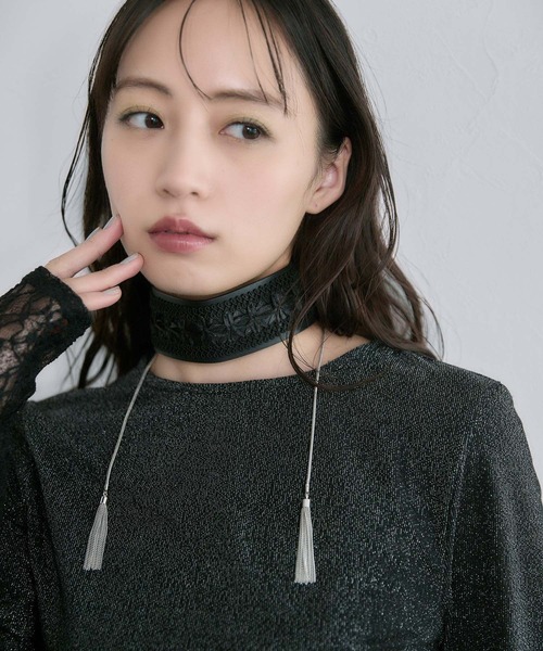 HARE（ハレ）の「vintageフェイクレザーチョーカー(HARE)（チョーカー・レディース・ブラック・FREE）」の4枚目の写真