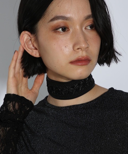 HARE（ハレ）の「vintageフェイクレザーチョーカー(HARE)（チョーカー・レディース・ブラック・FREE）」の6枚目の写真