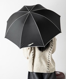 because（ビコーズ）の「【because】UPF50+の最高レベルのUVカット☆ 完全遮光＆遮熱仕様に大人の気品をプラスしたパイピングラージシェーディングパラソル（長傘）」