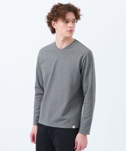 MACKINTOSH PHILOSOPHY(マッキントッシュ フィロソフィー)の「ストレッチミラノリブ VネックロンT(Tシャツ/カットソー・メンズ・グレー系その他/ブルー系その他7/ホワイト/ダークネイビー・38/40/42)」の3枚目の写真