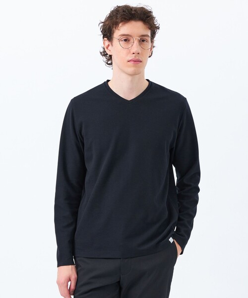 MACKINTOSH PHILOSOPHY(マッキントッシュ フィロソフィー)の「ストレッチミラノリブ VネックロンT(Tシャツ/カットソー・メンズ・グレー系その他/ブルー系その他7/ホワイト/ダークネイビー・38/40/42)」の4枚目の写真