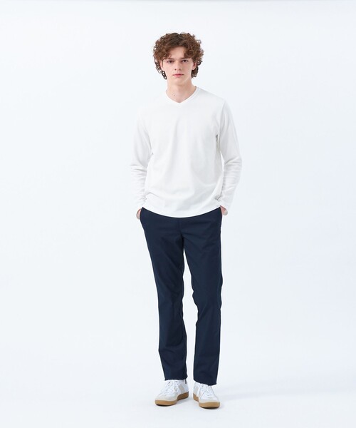 MACKINTOSH PHILOSOPHY(マッキントッシュ フィロソフィー)の「ストレッチミラノリブ VネックロンT(Tシャツ/カットソー・メンズ・グレー系その他/ブルー系その他7/ホワイト/ダークネイビー・38/40/42)」の5枚目の写真