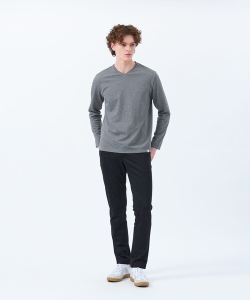 MACKINTOSH PHILOSOPHY(マッキントッシュ フィロソフィー)の「ストレッチミラノリブ VネックロンT(Tシャツ/カットソー・メンズ・グレー系その他/ブルー系その他7/ホワイト/ダークネイビー・38/40/42)」の6枚目の写真