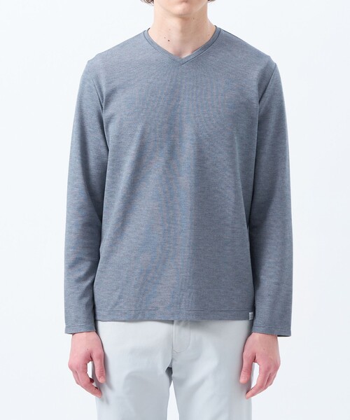 MACKINTOSH PHILOSOPHY(マッキントッシュ フィロソフィー)の「ストレッチミラノリブ VネックロンT(Tシャツ/カットソー・メンズ・グレー系その他/ブルー系その他7/ホワイト/ダークネイビー・38/40/42)」の9枚目の写真
