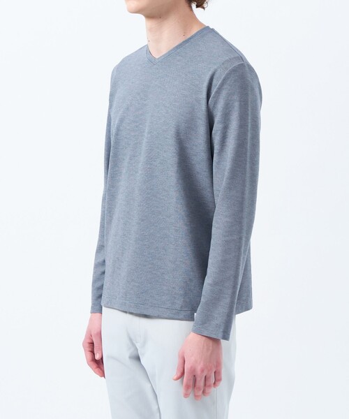 MACKINTOSH PHILOSOPHY(マッキントッシュ フィロソフィー)の「ストレッチミラノリブ VネックロンT(Tシャツ/カットソー・メンズ・グレー系その他/ブルー系その他7/ホワイト/ダークネイビー・38/40/42)」の10枚目の写真