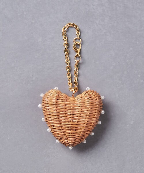 UNITED ARROWS（ユナイテッドアローズ）の「ラタン チャーム①（キーホルダー・レディース・ブラック/ナチュラル/ベージュ/ピンク・FREE）」の2枚目の写真