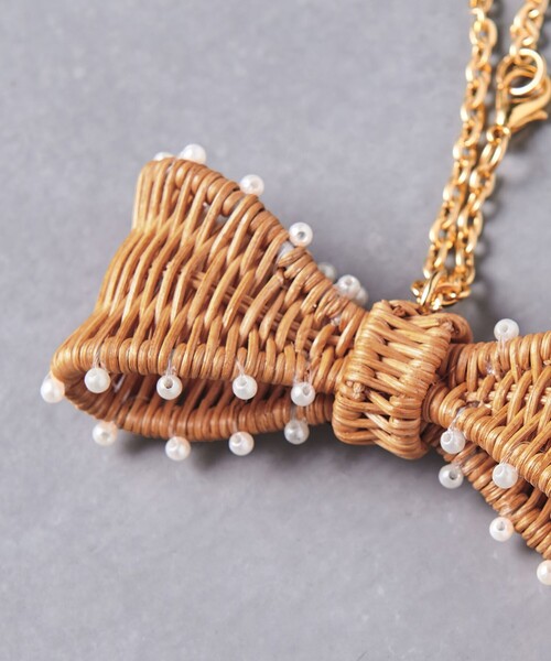 UNITED ARROWS（ユナイテッドアローズ）の「ラタン チャーム①（キーホルダー・レディース・ブラック/ナチュラル/ベージュ/ピンク・FREE）」の9枚目の写真