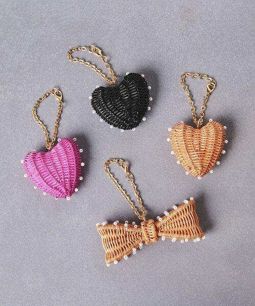 UNITED ARROWS（ユナイテッドアローズ）の「ラタン チャーム①（キーホルダー・レディース・ブラック/ナチュラル/ベージュ/ピンク・FREE）」の12枚目の写真