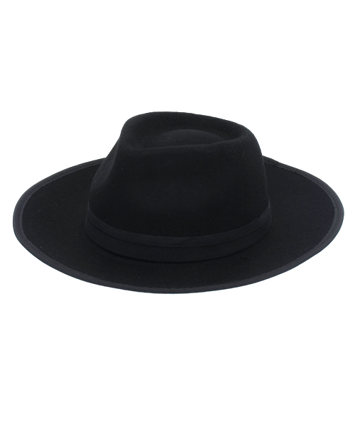 AZUL by moussy(アズールバイマウジー)の「パイピングつば広フェルトHAT(ハット・レディース・ブラック/トップグレー・FREE)」の2枚目の写真