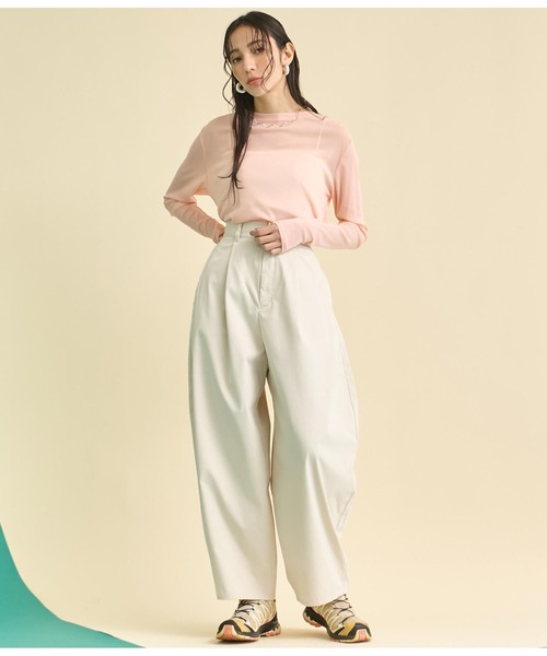 Settimissimo（セッティミッシモ）の「サイドタック コクーン ツイル パンツ（その他パンツ・レディース・ブラック/アイボリー・FREE）」の11枚目の写真