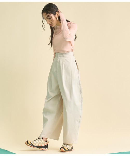 Settimissimo（セッティミッシモ）の「サイドタック コクーン ツイル パンツ（その他パンツ・レディース・ブラック/アイボリー・FREE）」の13枚目の写真