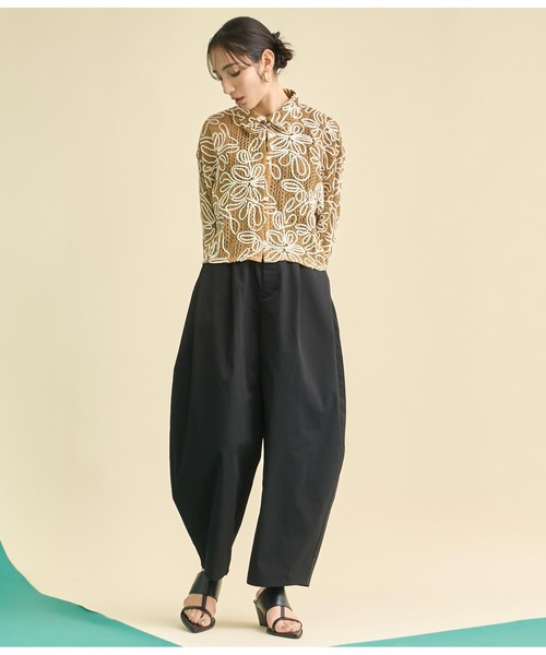 Settimissimo（セッティミッシモ）の「サイドタック コクーン ツイル パンツ（その他パンツ・レディース・ブラック/アイボリー・FREE）」の20枚目の写真