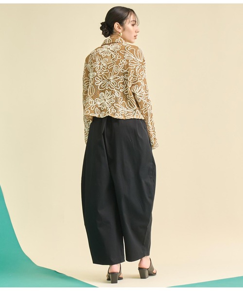 Settimissimo（セッティミッシモ）の「サイドタック コクーン ツイル パンツ（その他パンツ・レディース・ブラック/アイボリー・FREE）」の22枚目の写真