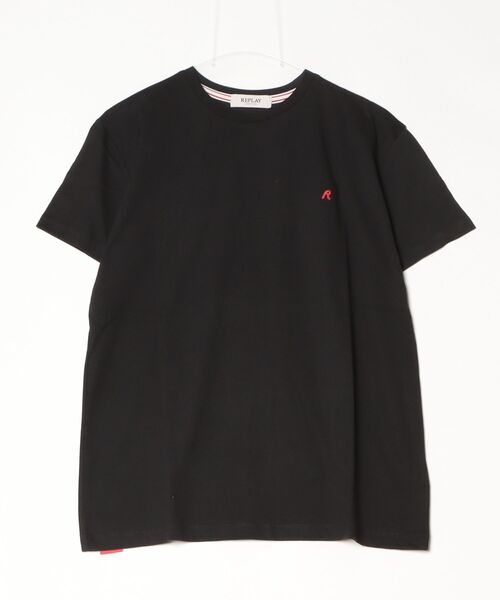 REPLAY（リプレイ）の「レギュラーフィットRロゴ ベーシックジャージーTシャツ（Tシャツ/カットソー・レディース・ブラック/レッド・MEDIUM/SMALL/X-SMALL）」の2枚目の写真