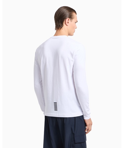 EMPORIO ARMANI EA7(エンポリオアルマーニイーエーセブン)の「<オンライン限定>【エンポリオ アルマーニ EA7】Core Identity 長袖Tシャツ コットン(Tシャツ/カットソー・メンズ・ホワイト/ブラック×ゴールド/ダークグリーン・SMALL/MEDIUM/LARGE/X-LARGE/XX-LARGE/X-SMALL)」の4枚目の写真