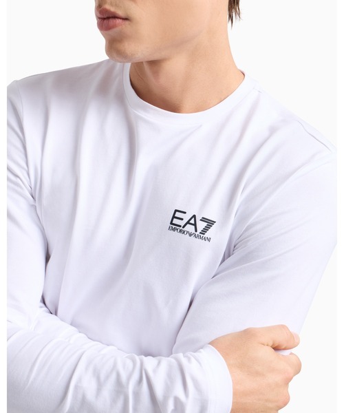 EMPORIO ARMANI EA7(エンポリオアルマーニイーエーセブン)の「<オンライン限定>【エンポリオ アルマーニ EA7】Core Identity 長袖Tシャツ コットン(Tシャツ/カットソー・メンズ・ホワイト/ブラック×ゴールド/ダークグリーン・SMALL/MEDIUM/LARGE/X-LARGE/XX-LARGE/X-SMALL)」の5枚目の写真