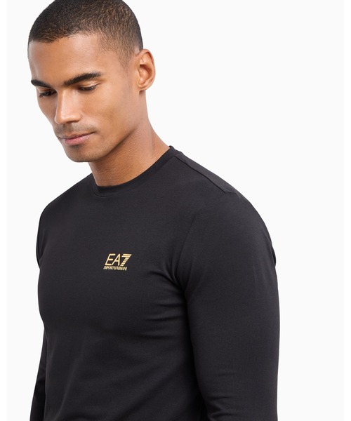 EMPORIO ARMANI EA7(エンポリオアルマーニイーエーセブン)の「<オンライン限定>【エンポリオ アルマーニ EA7】Core Identity 長袖Tシャツ コットン(Tシャツ/カットソー・メンズ・ホワイト/ブラック×ゴールド/ダークグリーン・SMALL/MEDIUM/LARGE/X-LARGE/XX-LARGE/X-SMALL)」の8枚目の写真