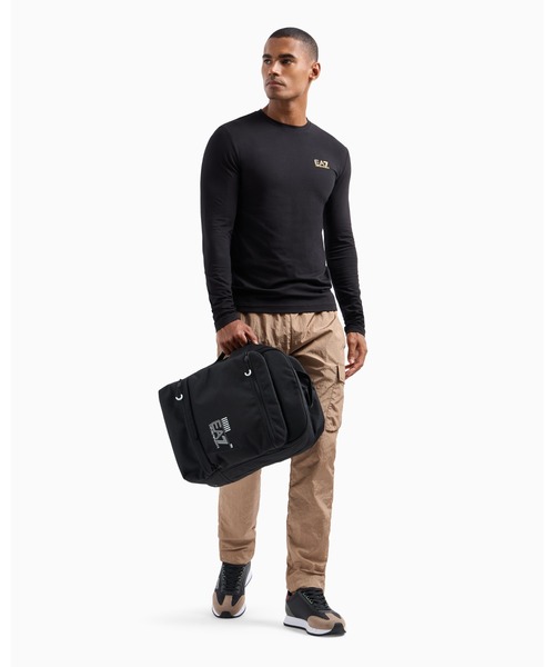 EMPORIO ARMANI EA7(エンポリオアルマーニイーエーセブン)の「<オンライン限定>【エンポリオ アルマーニ EA7】Core Identity 長袖Tシャツ コットン(Tシャツ/カットソー・メンズ・ホワイト/ブラック×ゴールド/ダークグリーン・SMALL/MEDIUM/LARGE/X-LARGE/XX-LARGE/X-SMALL)」の9枚目の写真