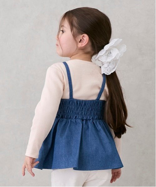 petit main（プティマイン）の「【リンク】花ビスチェ長Tセット(キッズ)（アンサンブル・キッズ・ブルー/アイボリー・80ｃｍ/90cm/110cm/100cm/120cm/130cm）」の21枚目の写真