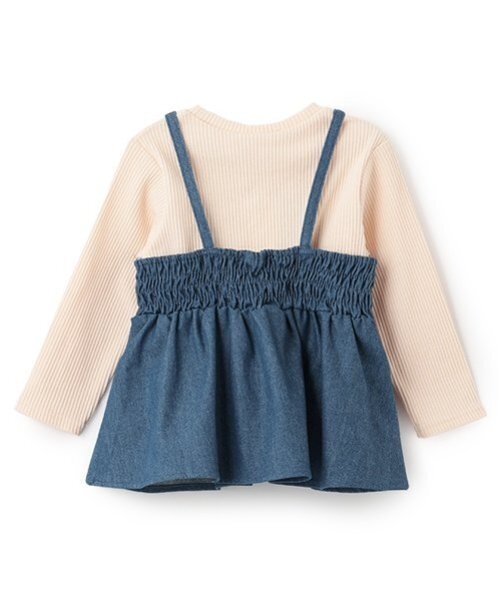 petit main（プティマイン）の「【リンク】花ビスチェ長Tセット(キッズ)（アンサンブル・キッズ・ブルー/アイボリー・80ｃｍ/90cm/110cm/100cm/120cm/130cm）」の14枚目の写真