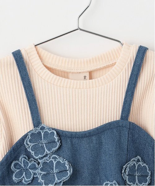 petit main（プティマイン）の「【リンク】花ビスチェ長Tセット(キッズ)（アンサンブル・キッズ・ブルー/アイボリー・80ｃｍ/90cm/110cm/100cm/120cm/130cm）」の16枚目の写真