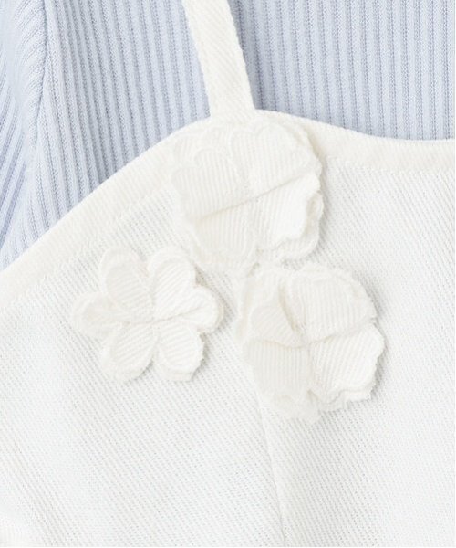 petit main（プティマイン）の「【リンク】花ビスチェ長Tセット(キッズ)（アンサンブル・キッズ・ブルー/アイボリー・80ｃｍ/90cm/110cm/100cm/120cm/130cm）」の17枚目の写真