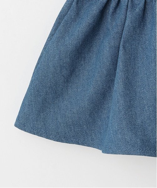 petit main（プティマイン）の「【リンク】花ビスチェ長Tセット(キッズ)（アンサンブル・キッズ・ブルー/アイボリー・80ｃｍ/90cm/110cm/100cm/120cm/130cm）」の8枚目の写真