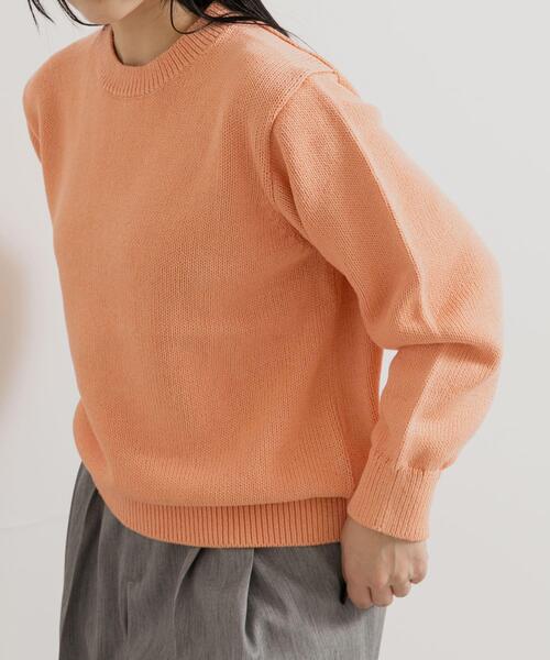 Yonetomi(ヨネトミ)の「米富繊維 WASHI COTTON KNIT PULLOVER(ニット/セーター・レディース・アイボリー/ブラック/ライトピンク・1/3)」の8枚目の写真