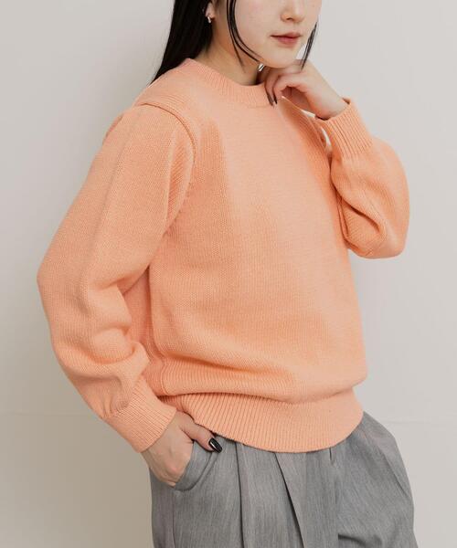 Yonetomi(ヨネトミ)の「米富繊維 WASHI COTTON KNIT PULLOVER(ニット/セーター・レディース・アイボリー/ブラック/ライトピンク・1/3)」の9枚目の写真