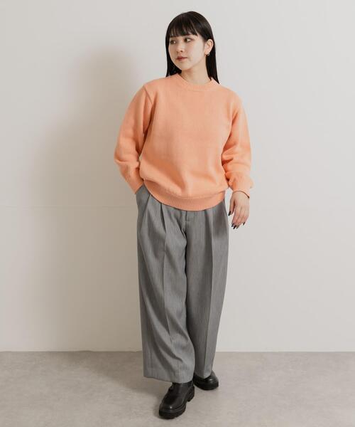 Yonetomi(ヨネトミ)の「米富繊維 WASHI COTTON KNIT PULLOVER(ニット/セーター・レディース・アイボリー/ブラック/ライトピンク・1/3)」の11枚目の写真