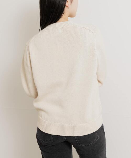 Yonetomi(ヨネトミ)の「米富繊維 WASHI COTTON KNIT PULLOVER(ニット/セーター・レディース・アイボリー/ブラック/ライトピンク・1/3)」の22枚目の写真