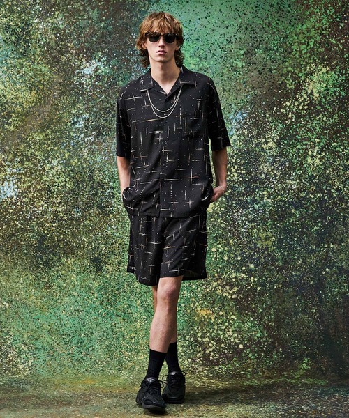 MSML（エムエスエムエル）の「KASURI CROSS PRINTED RAYON SHORTS（その他パンツ・メンズ・ライトグレー/ブラック・XL/L/M/S）」の11枚目の写真