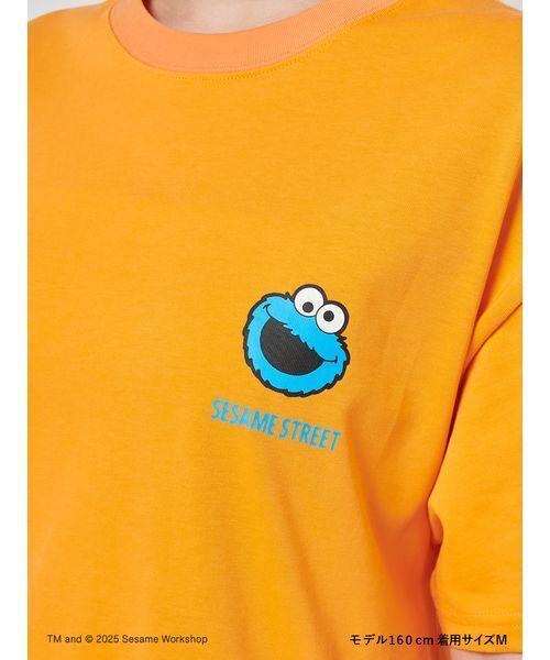 SESAME STREET(セサミストリート)の「【UNISEX】キャラクターアートTシャツ(COOKIE&FRIENDS)(Tシャツ/カットソー・レディース・オレンジ/グレー・MEDIUM/LARGE)」の20枚目の写真