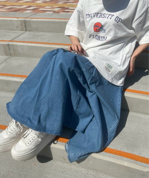 Dickies（ディッキーズ）の「【DICKIES/ディッキーズ】サーキュラーイージースカート（スカート・レディース・コーラル/ブラック/ベージュ/ダークグレー/ライトインディゴブルー・L/M）」の4枚目の写真