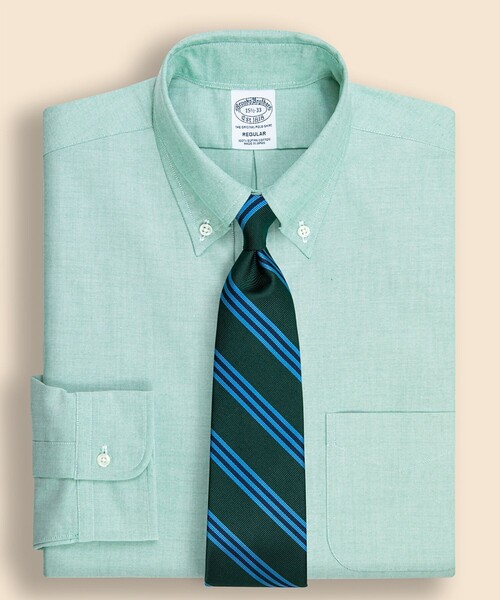 BROOKS BROTHERS(ブルックスブラザーズ)の「スーピマコットン オックスフォード ドレスシャツ Regular Fit(ビジネスシャツ・メンズ・コーラル/グリーン・14 1/2-32/15-31/15-32/15 1/2-31/15 1/2-33/15 1/2-34/16-31/16-32/16-33/16-34/16 1/2-32/16 1/2-33/16 1/2-34/15 1/2-32/15-33/15-34/17-32)」の2枚目の写真